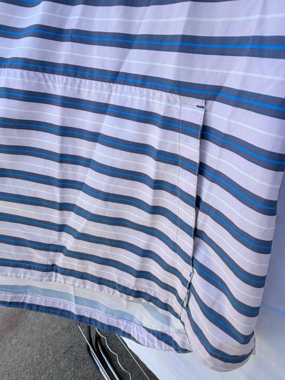 Stio Women's CFS Sun Hoodie XL White Striped UPF 50 Pullover Excellent Pre-Owned - Picture 6 of 10